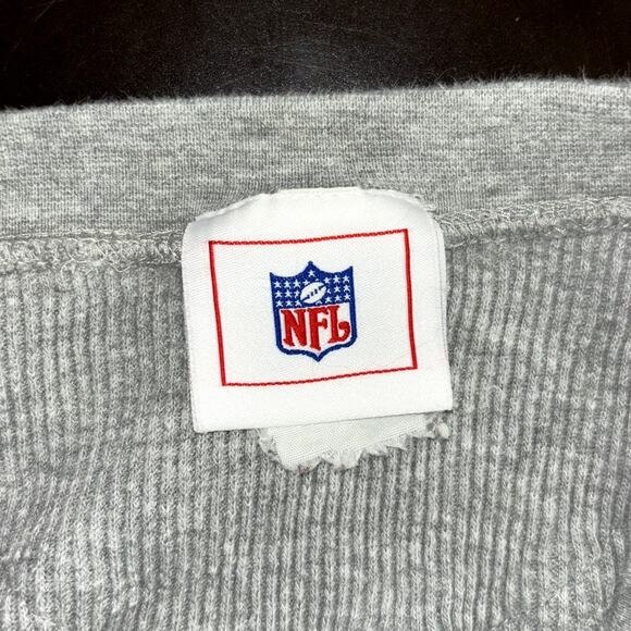 2007 NFL Seattle Seahawks Embroidered Thermal Long Sleeve Henley Shirt Gray Mens - Picture 4 of 7